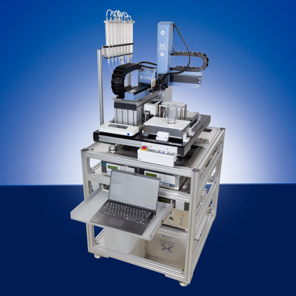 High-speed, contactless reagent spotting system 8-link JET SPOTTER